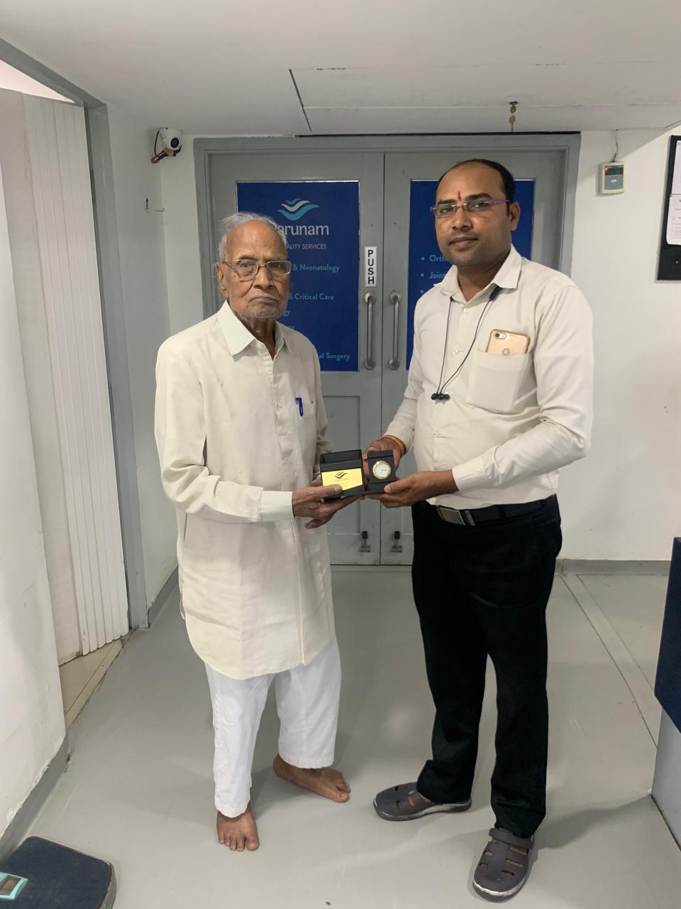 Happy patient after total hip replacement